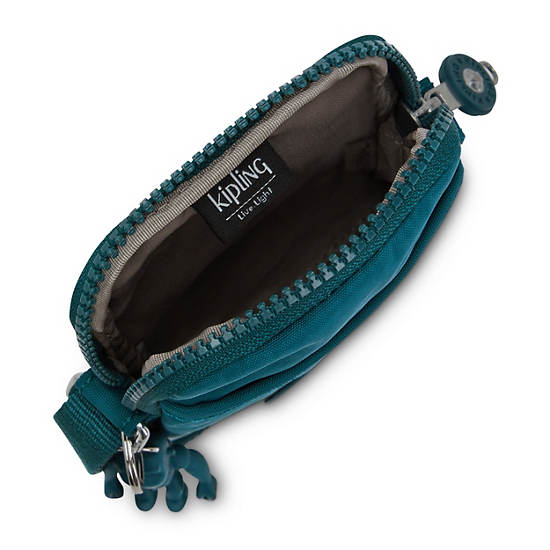 Kipling Tally Crossbody Telefoon Tas Turquoise | België 1851LI